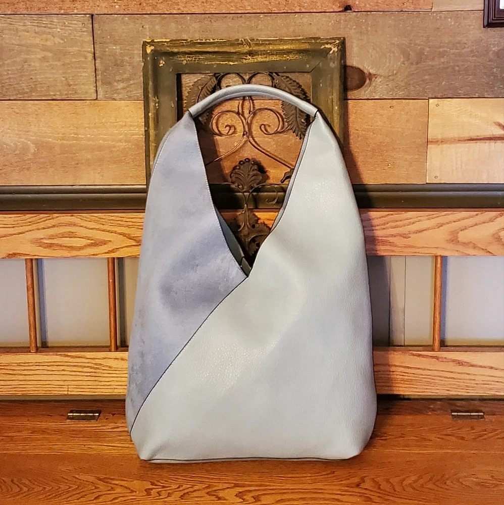 Wonderly Light Blue Oversized Hobo Bag
